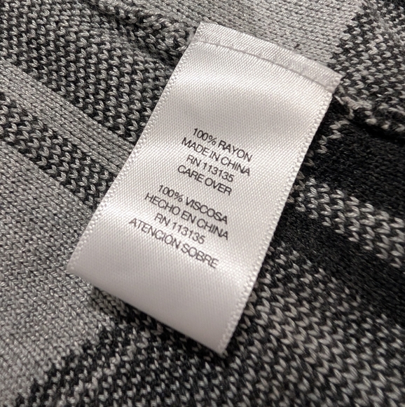 Leo & Nicole Plaid Open Front Cardigan Sweater Gray Black Women’s 2X (Fits 1X) - Picture 7 of 8